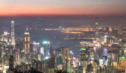 Stunning Hong Kong sunset