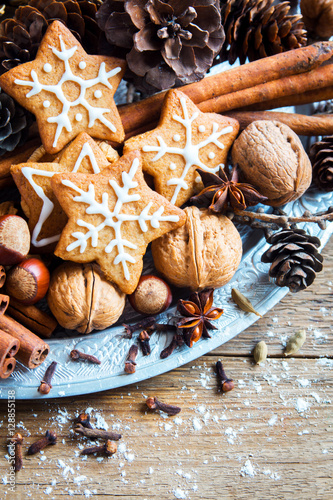 Christmas decor with gingerbread