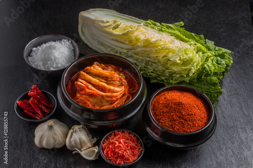 白菜キムチと韓国食材 Chinese cabbage kimchi Korea gourmet