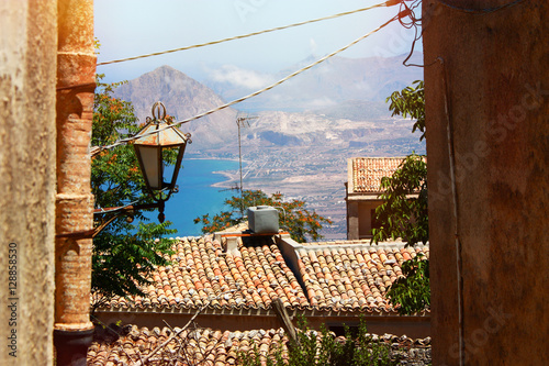 Schilderij op canvas Landscape of the Erice, Sicily, Italy