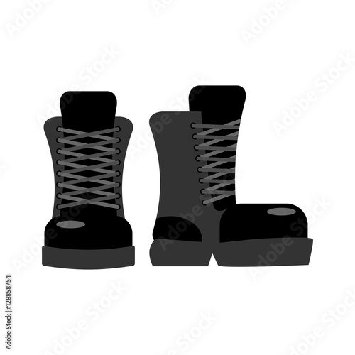 Military footwear. Soldier special shoes. army boot