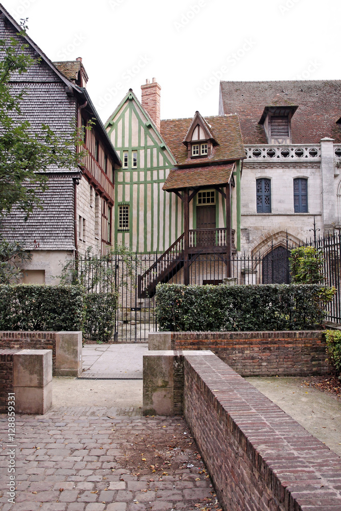 historic houses in the old town of rouen
