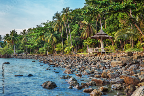 Tropical beach on the island of Koh Mak in Thailand