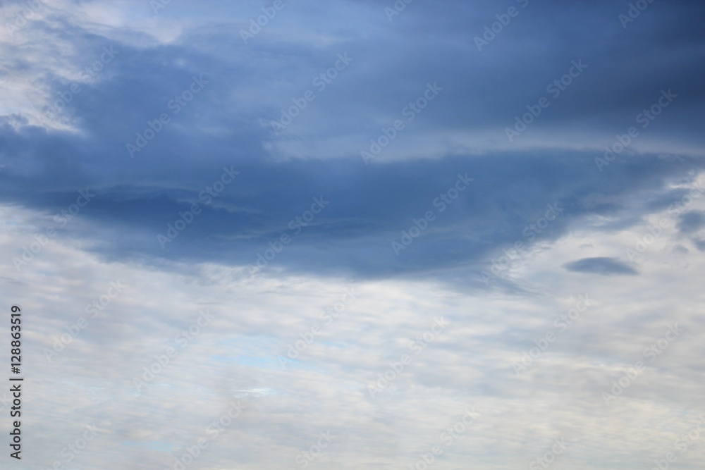 Fototapeta premium blue sky and big cloud with covered raincloud beautiful in nature