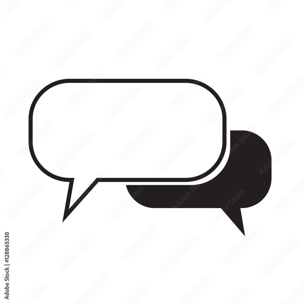 Speech bubble icon illustration design Speech bubble icon illustration design