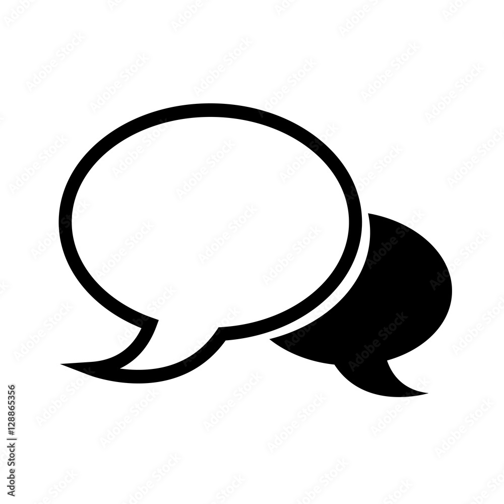 Speech bubble icon illustration design Speech bubble icon illustration design