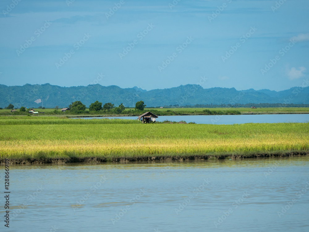 The Kaladan River in Myanmar