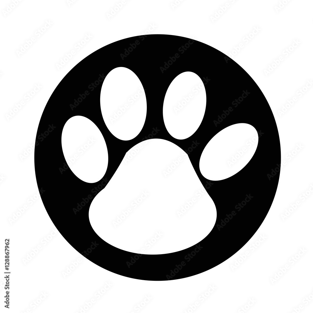 Fototapeta premium paw print icon illustration design