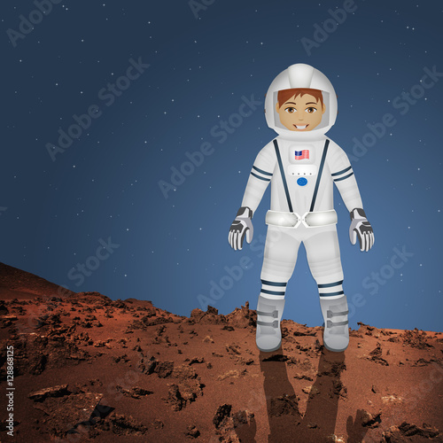 Fototapeta Naklejka Na Ścianę i Meble -  Astronaut to mars