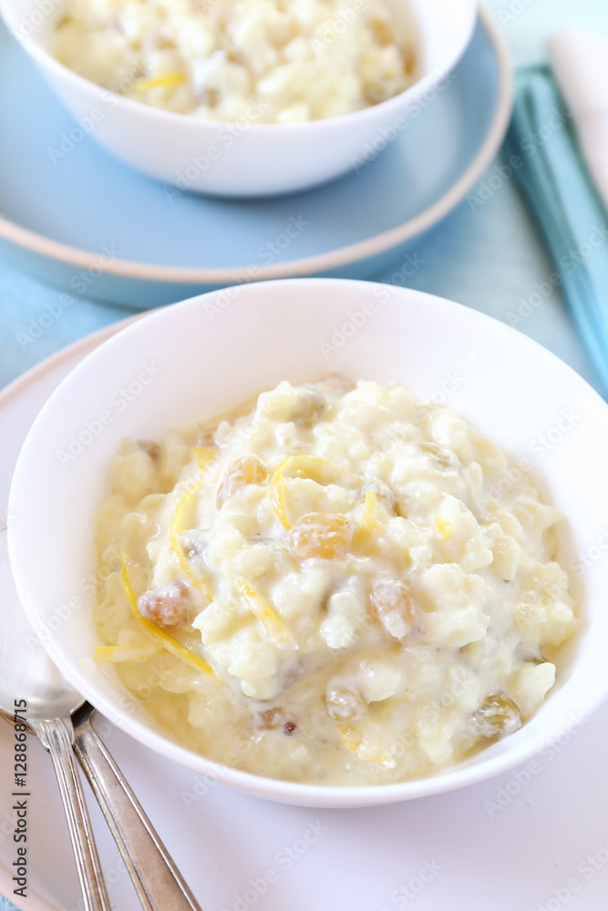 Dairy homemade rice pudding