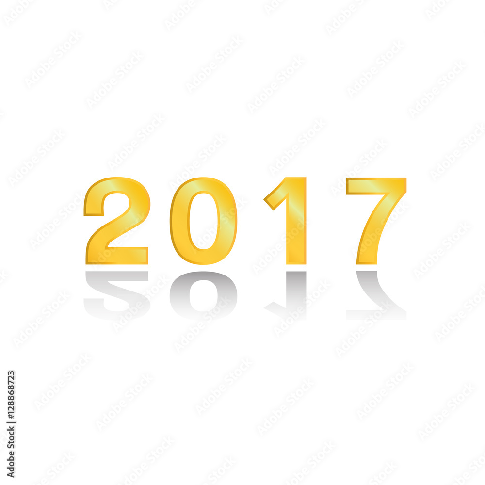The 2017 gold on white background The 2017 gold on white background