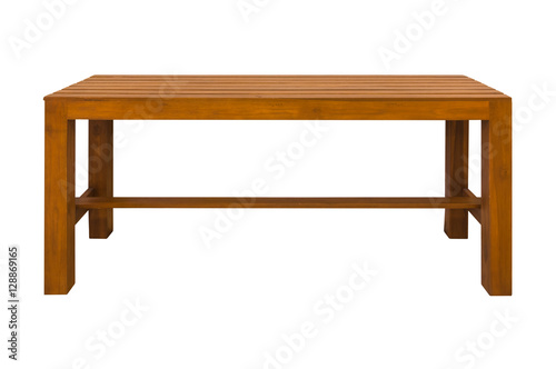 Wood table isolated