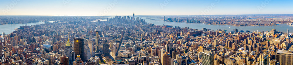 The aerial panorama of New York
