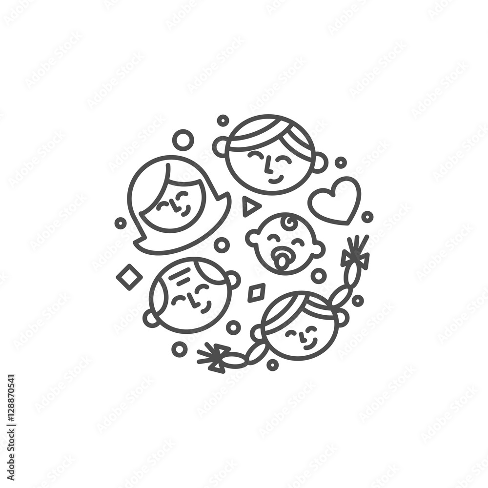 Family abstract vector illustration Family abstract vector illustration