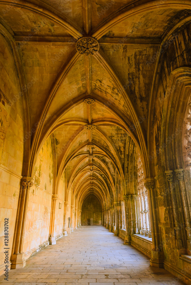 Interior of Santa Maria da Vitoria Monastery. Batalha. Portugal