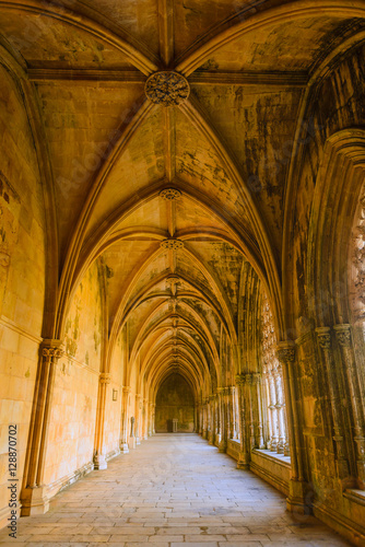 Interior of Santa Maria da Vitoria Monastery. Batalha. Portugal