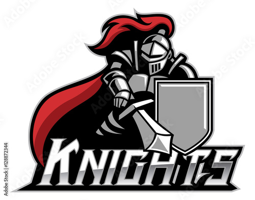 Fotografie, Tablou knight mascot with shield