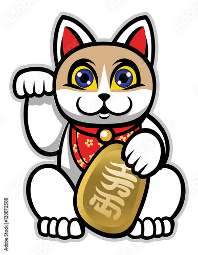 maneki neko japanese lucky cat statue
