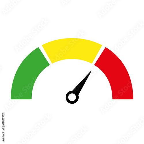 Speedometer or rating meter signs infographic gauge element. Vector illustration