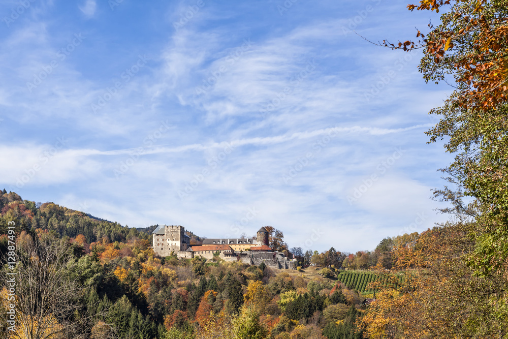 Castle Deutschlandsberg on western Styria vine route in Austria