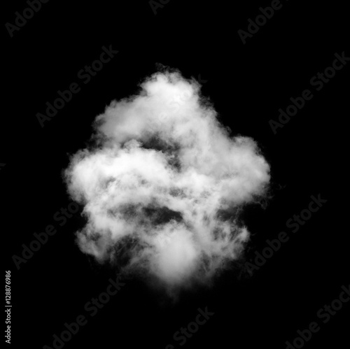 white clouds on black background