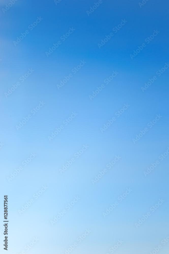 Blurred abstract background. Ombre sky blue.