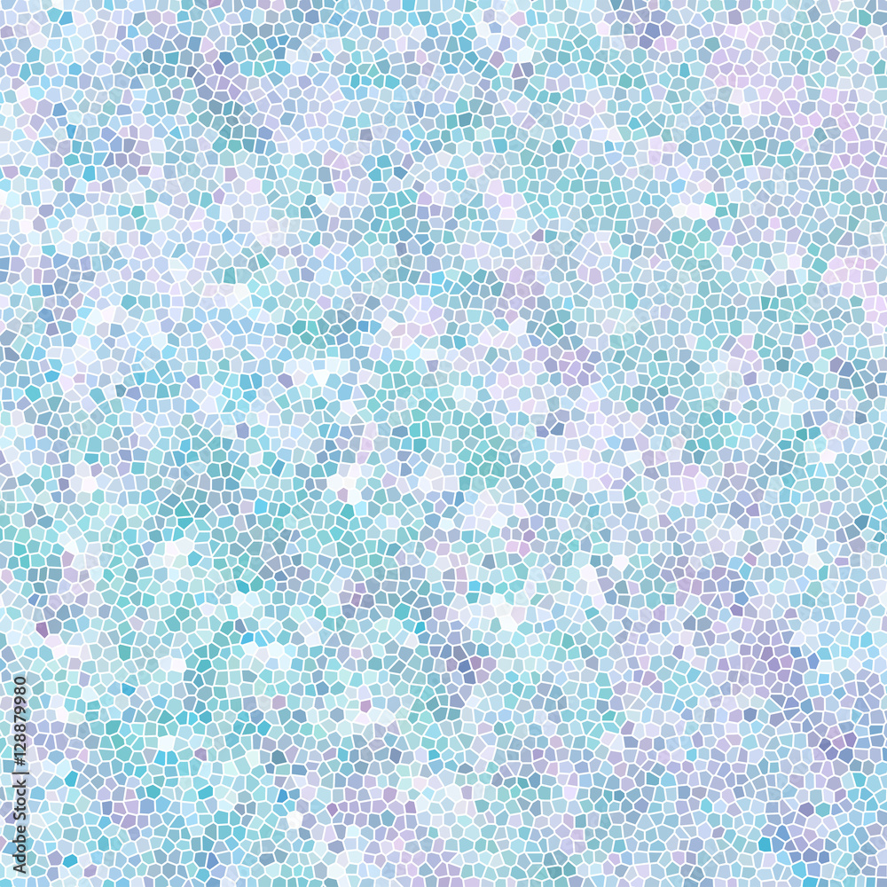 Beautiful mosaic in blue, pink and turquoise colors. Pastel background.