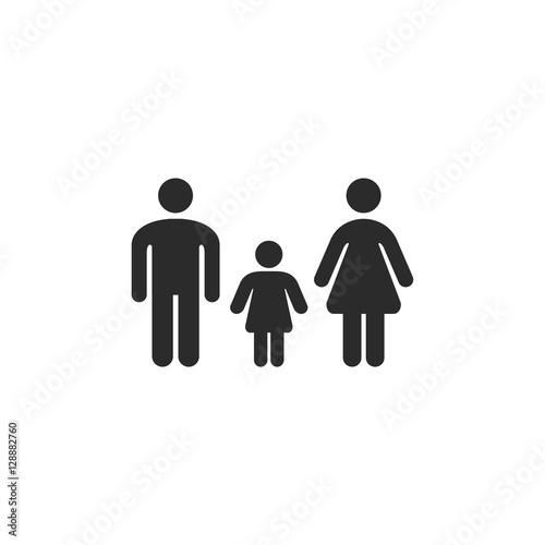 Silhouette family. family icon 