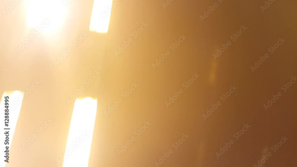 Abstract driving point of view - going through a lighted tunnel in a city