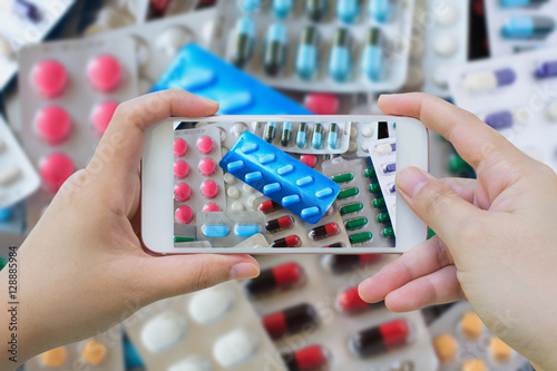 taking photo of medicine pills