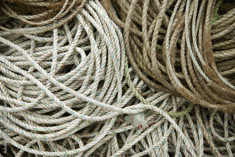 A full page of fishing rope background texture
