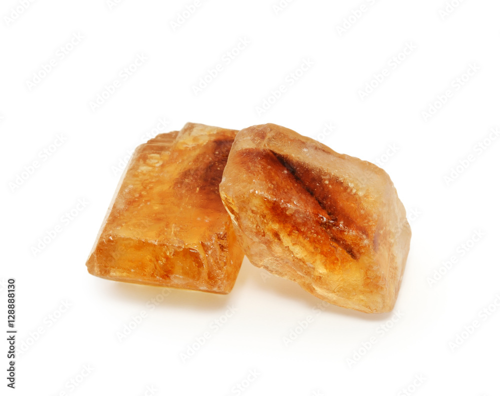 Caramelized sugar isolated on white background Caramelized sugar isolated on white background
