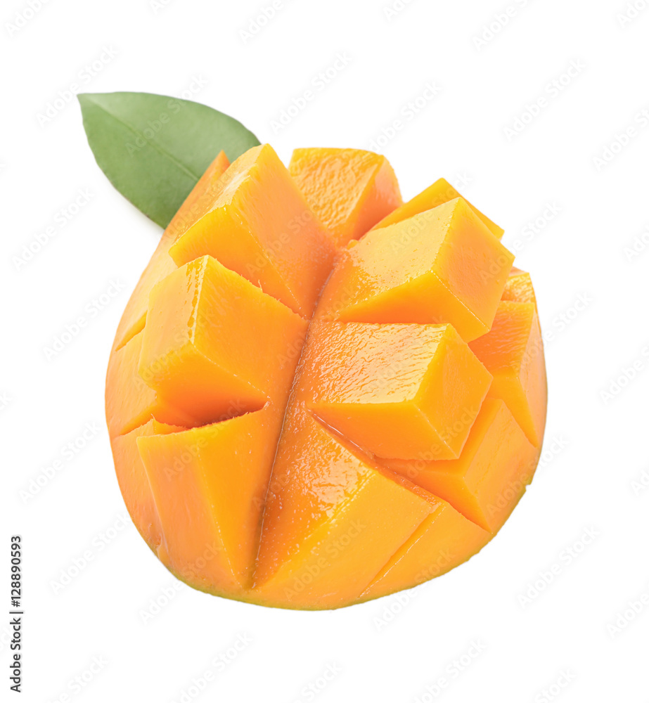 The mango fruit isolated on white