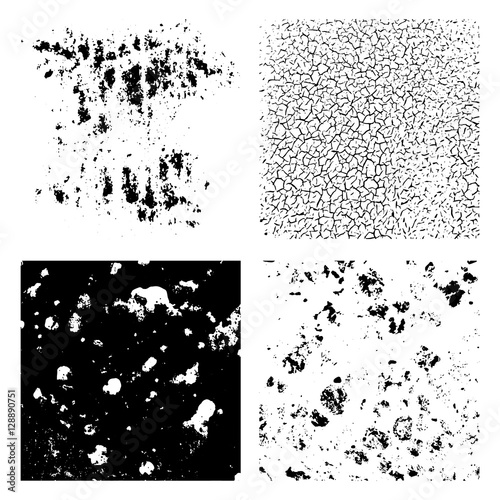 Grunge Black and White Distress Texture .