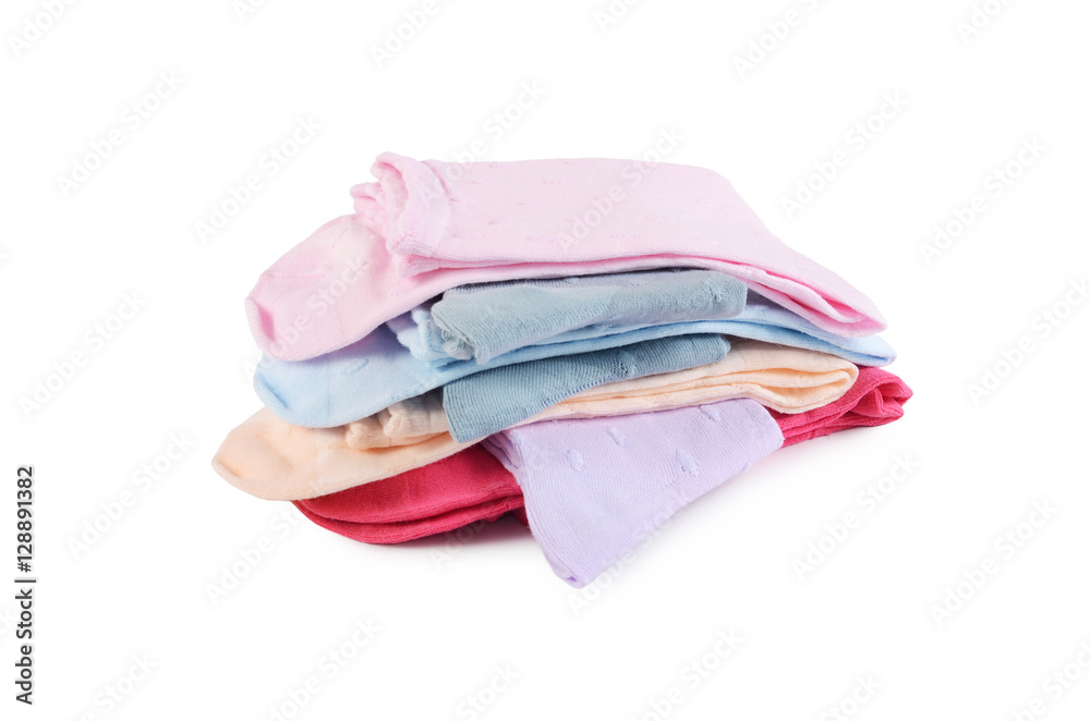 Women's socks isolated on white background Women's socks isolated on white background