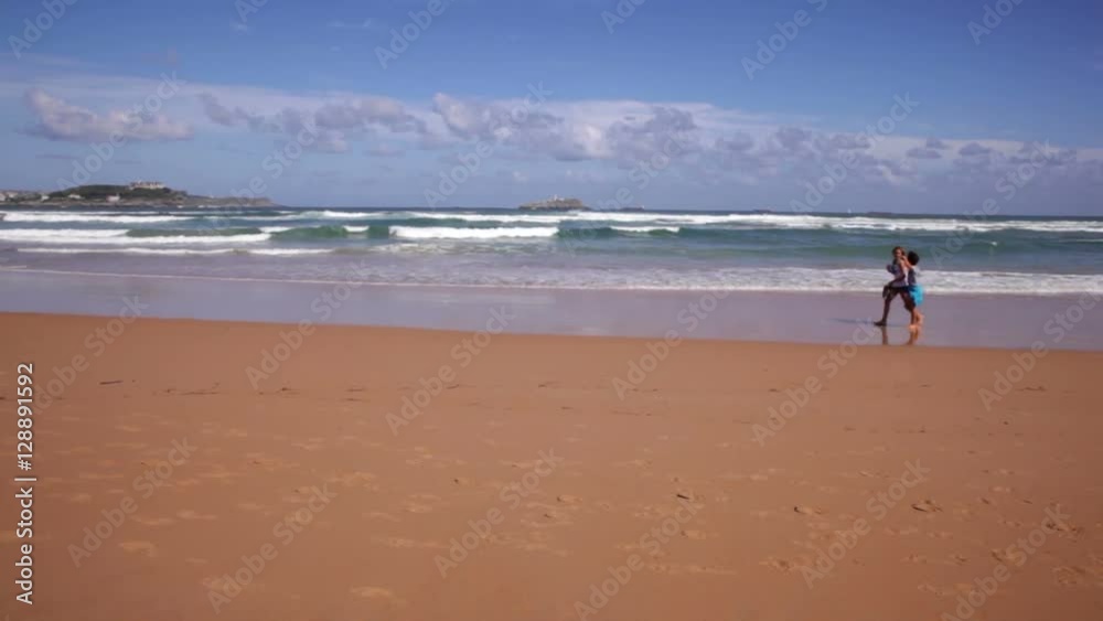 View of the water edgein the Cantabrian sea View of the water edgein the Cantabrian sea