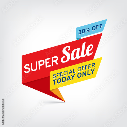 Vector banner for super sale