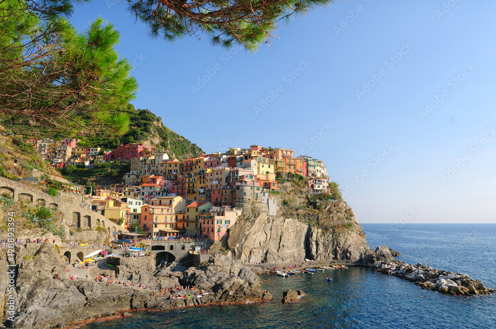 Manarola piccolo paese delle cinque terre, Liguria Italia