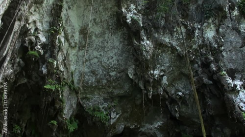 Underground River Cave. Floating through the river on the way into the Puerto Princesa Subterranean River National Park on the Palawan Island of the Philippines.