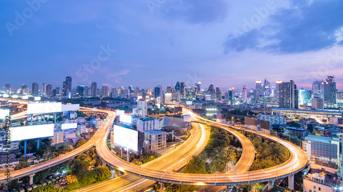 Bangkok Expressway and Highway top view