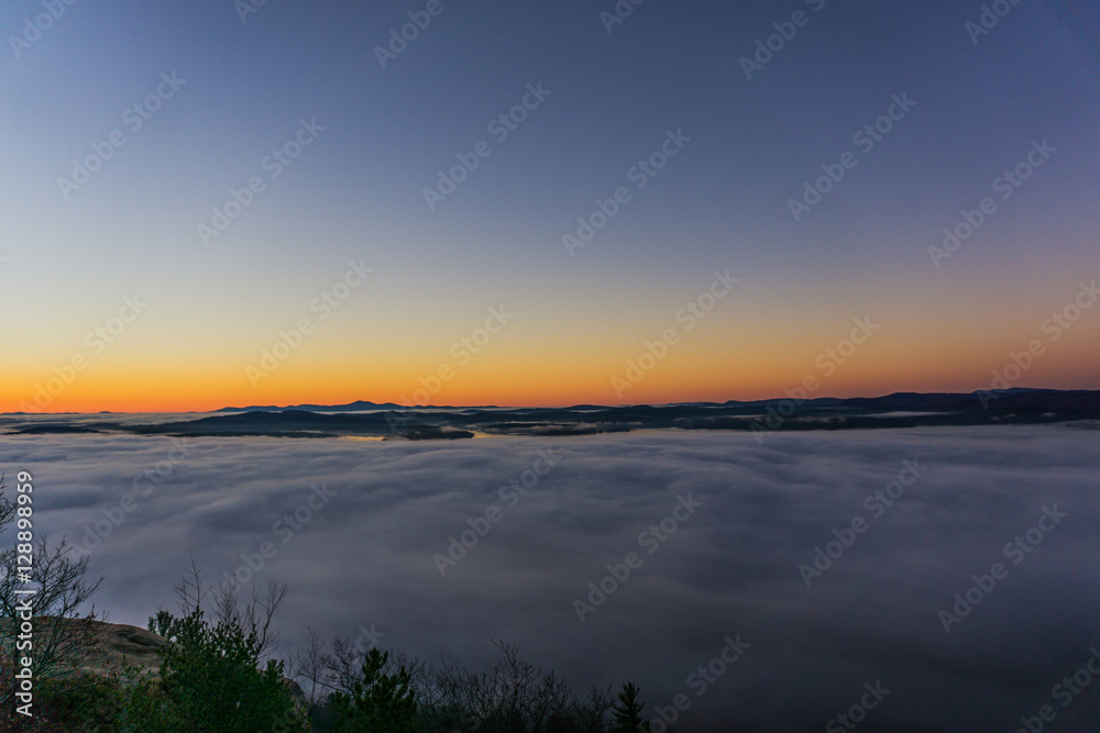 Sunrise above the clouds