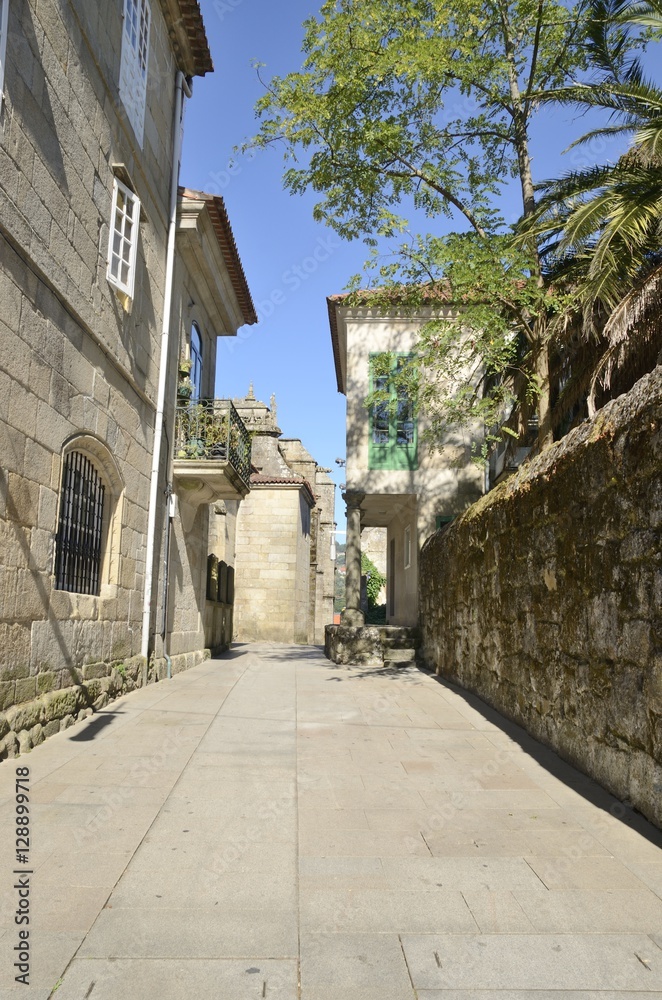 Street in the old part of Pontevedra, Galicia, Spain