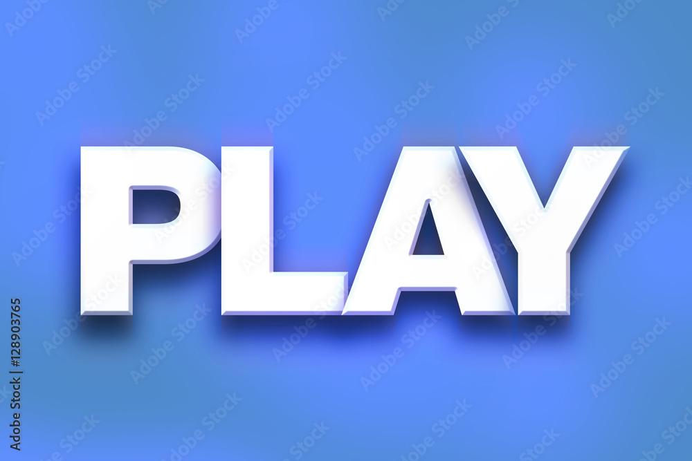 Play Concept Colorful Word Art