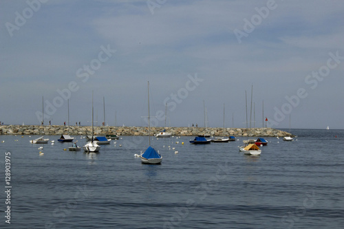 Sailboats in Rockport Harbor, Massachusetts