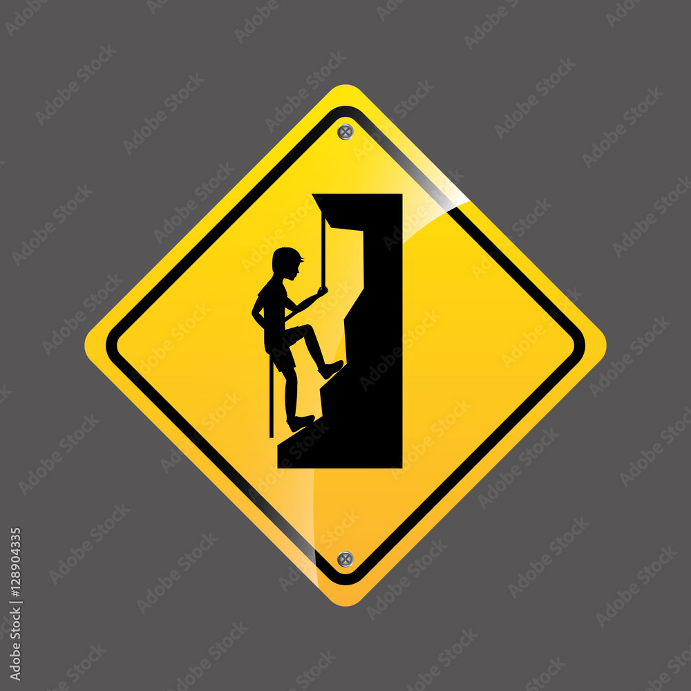 climbing person sign sport extreme design vector illustration eps 10 climbing person sign sport extreme design vector illustration eps 10