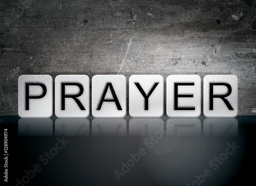 Prayer Tiled Letters Concept and Theme