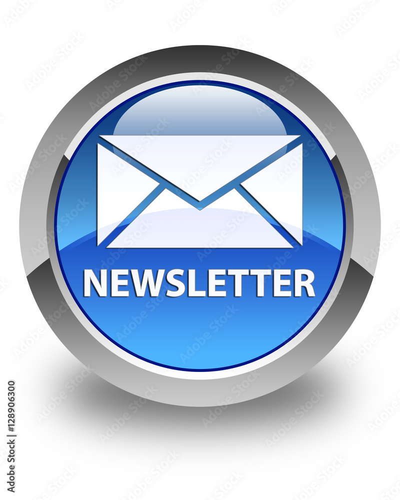 Newsletter glossy blue round button Newsletter glossy blue round button