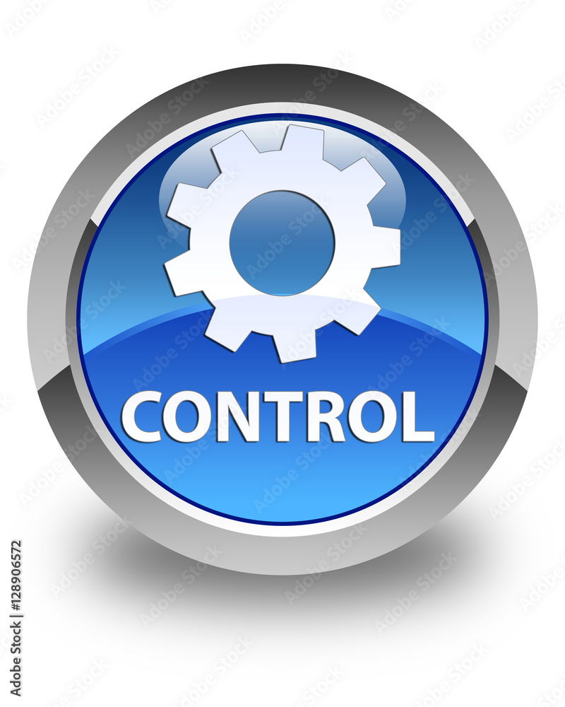 Control (settings icon) glossy blue round button Control (settings icon) glossy blue round button