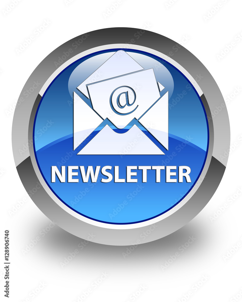 Newsletter glossy blue round button Newsletter glossy blue round button