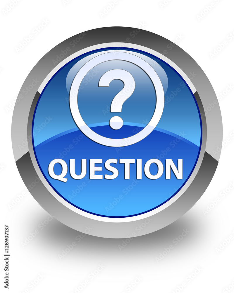 Question glossy blue round button Question glossy blue round button
